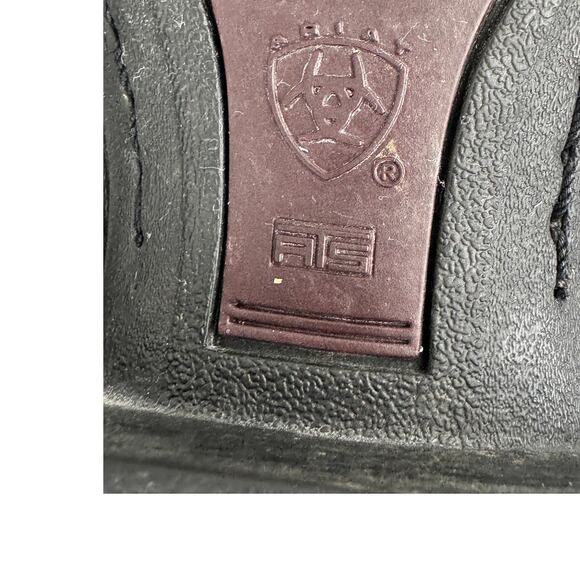 Ariat Heritage Roper Black Leather Wide Square Toe Western Boot Men's Size 10 - Picture 10 of 12